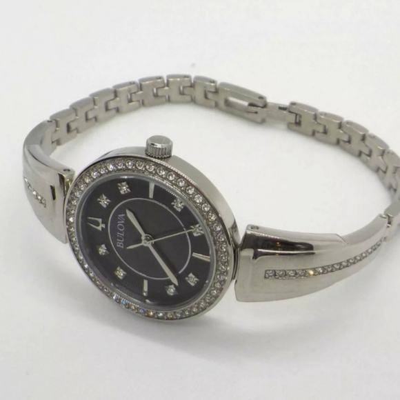***NEW*** Bulova Women's Dress Crystal Silver Watch - Picture 6 of 9